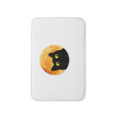 Black Cat Halloween Design Funny Cat Halloween Badmat (Voorkant Verticaal)