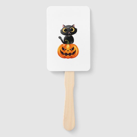 Black Cat Halloween Design � Spooky Pumpkin Art fo Handwaaier (Voorkant)