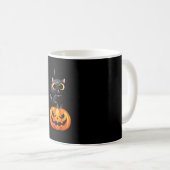 Black Cat Halloween Design � Spooky Pumpkin Art fo Koffiemok (Voorkant rechts)