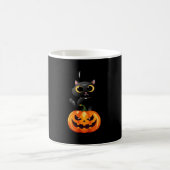 Black Cat Halloween Design � Spooky Pumpkin Art fo Koffiemok (Center)