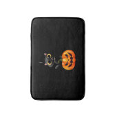 Black Cat Halloween Design – Spooky Pumpkin Art vo Badmat (Voorkant Verticaal)