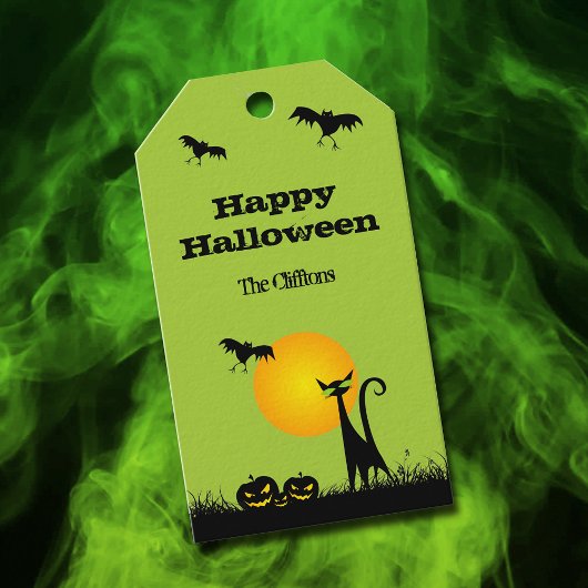 Black Cat Halloween Favor Cadeaulabel