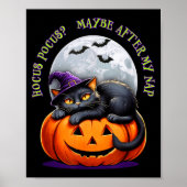 Black Cat Halloween Funny Pumpkin Costume Gift  Poster (Voorkant)