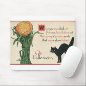 Black Cat Halloween  gedicht Muismat (Met muis)