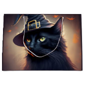 Black Cat Halloween Groot Cadeauzakje (Voorkant)
