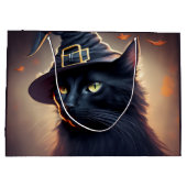 Black Cat Halloween Groot Cadeauzakje (Achterkant)