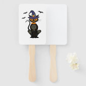 Black Cat Halloween Handwaaier (Voorkant en achterkant)