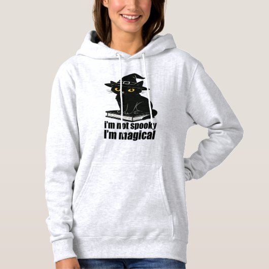 Black Cat Halloween Hoodie (Voorkant)