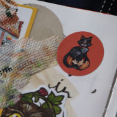Black Cat Halloween Jack O lantaarn Ronde Sticker