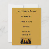 Black Cat Halloween Kaart (Achterkant)