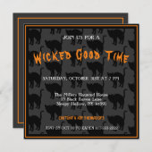 Black Cat Halloween Kaart (Voorkant / Achterkant)