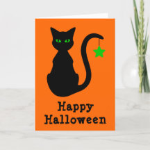 Black Cat Halloween-kaart