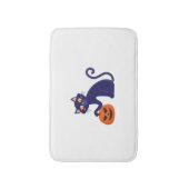 Black Cat Halloween Karakter Badmat (Voorkant Verticaal)