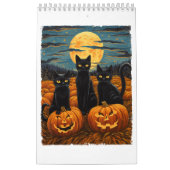 Black Cat Halloween Kat Liefhebbers Sterrennacht K Kalender (Hoes)