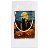 Black Cat Halloween Kat Liefhebbers Sterrennacht K Klein Cadeauzakje (Voorkant)