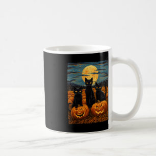 Black Cat Halloween Kat Liefhebbers Sterrennacht K Koffiemok