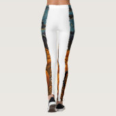 Black Cat Halloween Kat Liefhebbers Sterrennacht K Leggings (Achterkant)