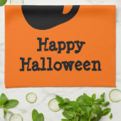 Black Cat Halloween Kitchen Towel Theedoek (Gevouwen)