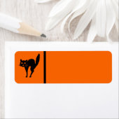 Black Cat Halloween Label- achtergrond Etiket (Insitu)