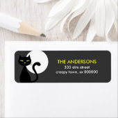 Black Cat Halloween Labels (Insitu)