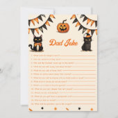 Black Cat Halloween Papa Joke Kaart (Voorkant)