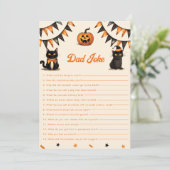 Black Cat Halloween Papa Joke Kaart (Staand voorkant)