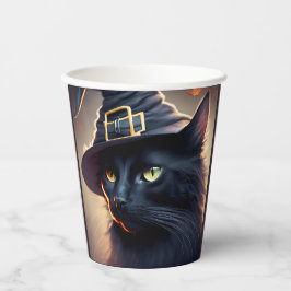 Black Cat Halloween Papieren Bekers