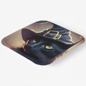 Black Cat Halloween Papieren Bordje (Gebogen)