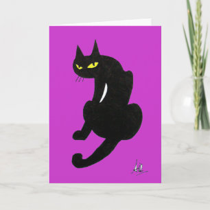 BLACK CAT HALLOWEEN PARTIJ KAART