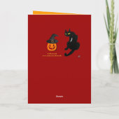 BLACK CAT HALLOWEEN PARTIJ KAART (Achterkant)
