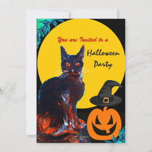 BLACK CAT HALLOWEEN PARTIJ KAART