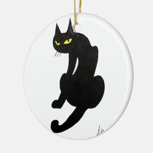 BLACK CAT HALLOWEEN PARTIJ KERAMISCH ORNAMENT (Links)