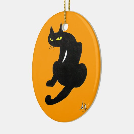 BLACK CAT HALLOWEEN PARTIJ KERAMISCH ORNAMENT (Links)