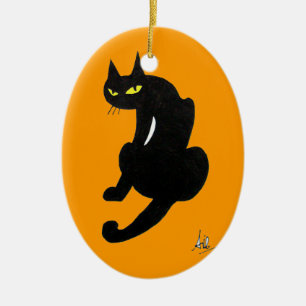 BLACK CAT HALLOWEEN PARTIJ KERAMISCH ORNAMENT