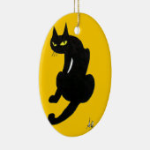 BLACK CAT HALLOWEEN PARTIJ KERAMISCH ORNAMENT (Rechts)