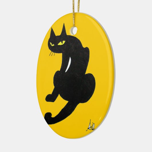 BLACK CAT HALLOWEEN PARTIJ KERAMISCH ORNAMENT (Links)