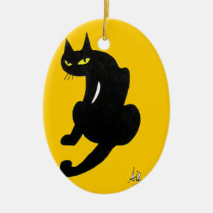 BLACK CAT HALLOWEEN PARTIJ KERAMISCH ORNAMENT