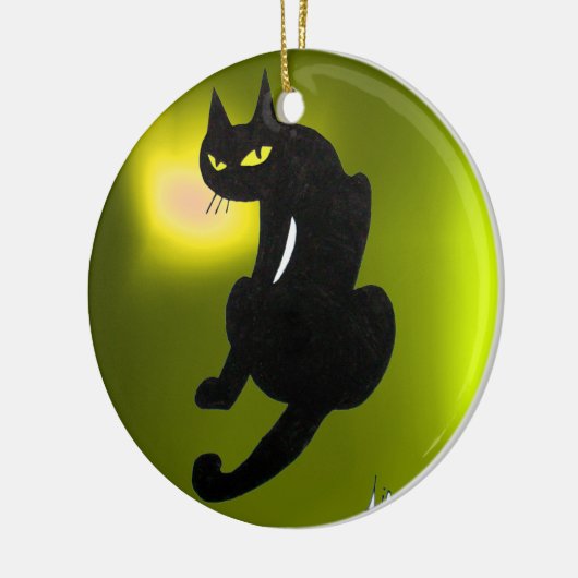 BLACK CAT HALLOWEEN PARTIJ KERAMISCH ORNAMENT (Links)