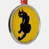 BLACK CAT HALLOWEEN PARTIJ METALEN ORNAMENT (Rechts)
