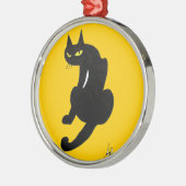 BLACK CAT HALLOWEEN PARTIJ METALEN ORNAMENT (Links)