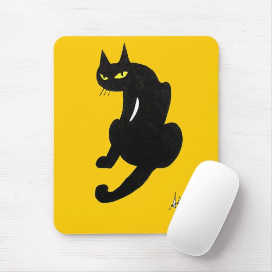 BLACK CAT HALLOWEEN PARTIJ MUISMAT (Met muis)