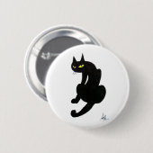 BLACK CAT HALLOWEEN PARTIJ RONDE BUTTON 5,7 CM (Voorkant /achterkant)