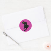 BLACK CAT HALLOWEEN PARTIJ RONDE STICKER (Envelop)