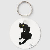 BLACK CAT HALLOWEEN PARTIJ SLEUTELHANGER (Voorkant)