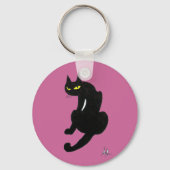 BLACK CAT HALLOWEEN PARTIJ SLEUTELHANGER (Voorkant)