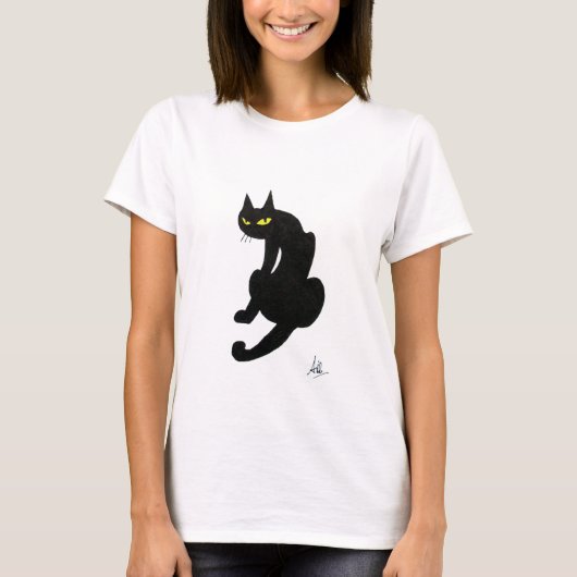 BLACK CAT HALLOWEEN PARTIJ T-SHIRT (Voorkant)