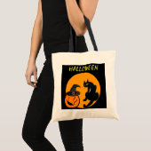 BLACK CAT HALLOWEEN PARTIJ TOTE BAG (Voorkant (product))