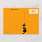 BLACK CAT HALLOWEEN PARTIJ UITNODIGING BRIEFKAART (Achterkant)