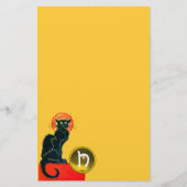 BLACK CAT HALLOWEEN PARTIJMONOGRAM BRIEFPAPIER (Voorkant)