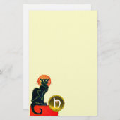 BLACK CAT HALLOWEEN PARTIJMONOGRAM BRIEFPAPIER (Voorkant / Achterkant)